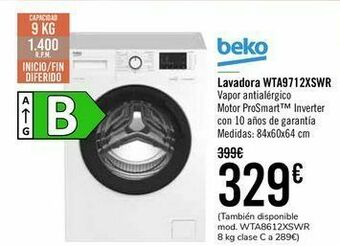 Carrefour Beko lavadora wta9712xswr oferta
