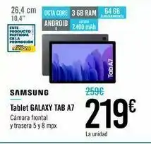 Carrefour Tablet galaxy tab a7 samsung oferta