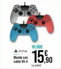 Carrefour Mando con cable vx-4 ps4 oferta
