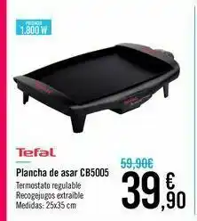 Carrefour Plancha de asar cb5005 tefal oferta