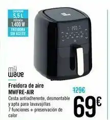Carrefour Freidora de aire mwfre-air mywave oferta
