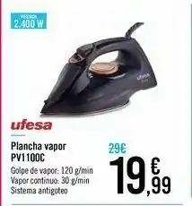 Carrefour Plancha vapor pv1100c ufesa oferta