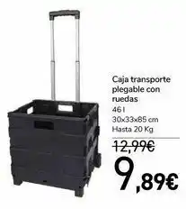 Carrefour Caja transporte plegable con ruedas oferta