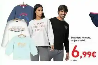 Carrefour Sudadera hombre, mujer o bebé oferta