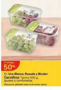 Carrefour Express Uva blanca, rosada y bicolor carrefour, tarrina 500 g oferta