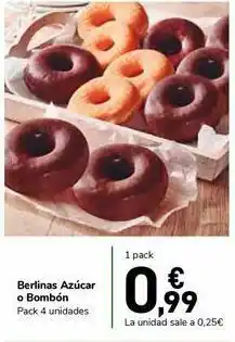 Carrefour Express Berlinas azúcar o bombón, pack de 4 uds oferta