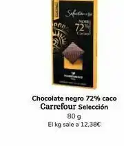 Carrefour Express Chocolate negro 72% cacao carrefour selección, 80 g oferta