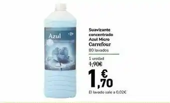 Carrefour Express Suavizante cincentrado azul micro carrefour 80 lavados oferta