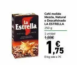 Carrefour Express Café molido mezcla, natural o descafeinado la estrella 250 g oferta