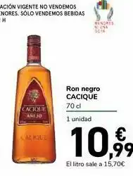 Carrefour Express Ron negro cacique 70 cl oferta