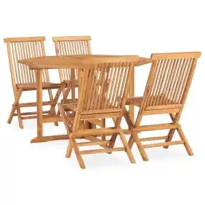Brico Depôt Vidaxl set de comedor de jardín plegable 5 pzas madera maciza de teca oferta