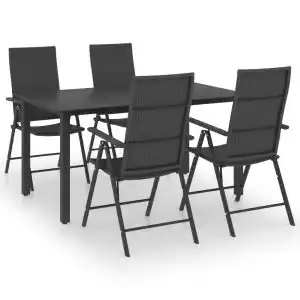 Brico Depôt Vidaxl juego de comedor para jardín 5 piezas negro oferta