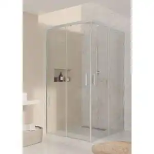 Brico Depôt Mampara rectangular, 70x120x195 cm, vidrio de seguridad 6mm. antical oferta