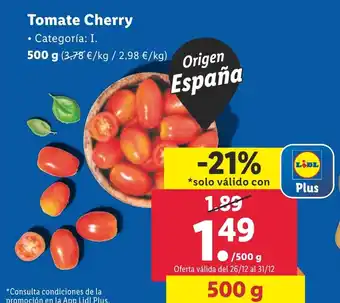 Lidl Tomate Cherry oferta