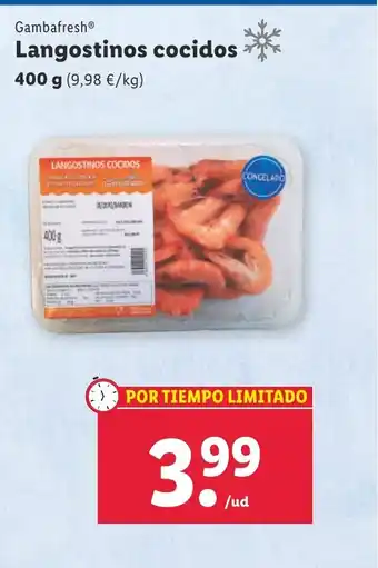 Lidl Langostinos cocidos oferta