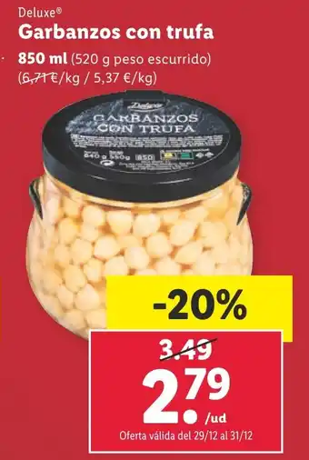 Lidl GARBANZOS CON TRUFA oferta