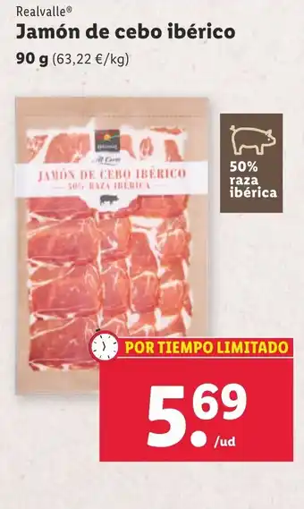 Lidl Jamón de cebo ibérico 90 g oferta
