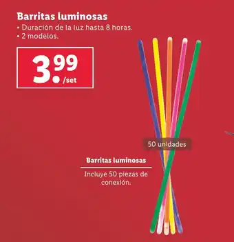 Lidl Barritas luminosas oferta
