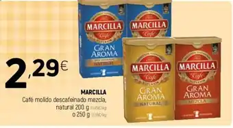 Coviran Marcilla Café molido mezcla o natural 200g oferta