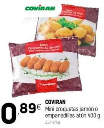 Coviran Coviran Mini croquetas jamón o empanadillas atún 400g oferta