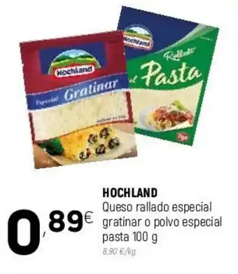 Coviran Hochland Queso rallado especial gratinar o polvo especial pasta 100g oferta