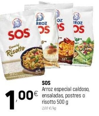 Coviran SOS Arroz especial caldoso, ensaladas, postres o risotto 500g oferta