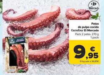 Carrefour Patas de pulpo cocido Carrefour El Mercado oferta