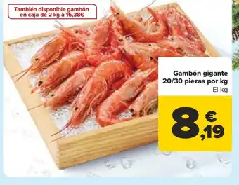 Carrefour Gambón gigante 20/30 piezas por kg oferta