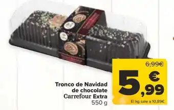 Carrefour Tronco de Navidad de chocolate Carrefour Extra oferta
