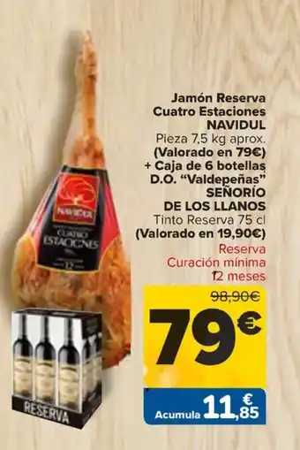 Carrefour Jamón Reserva Cuatro Estaciones NAVIDUL oferta