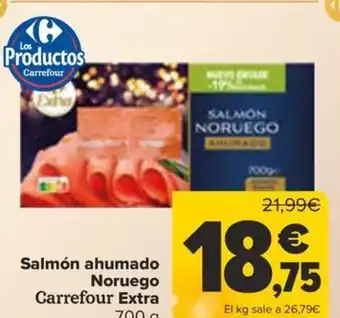 Carrefour Salmón ahumado Noruego Carrefour Extra oferta
