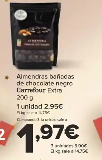 Carrefour Almendras bañadas de chocolate negro oferta