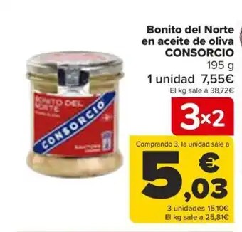 Carrefour Bonito del Norte en aceite de oliva CONSORCIO oferta
