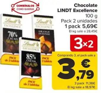 Carrefour Chocolate LINDT Excellence oferta