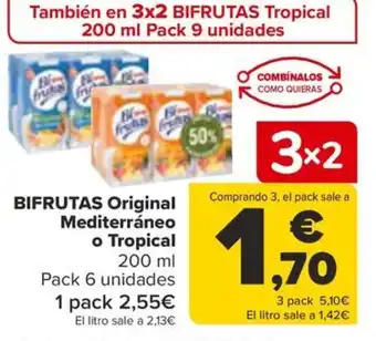 Carrefour BIFRUTAS Original Mediterráneo o Tropical oferta