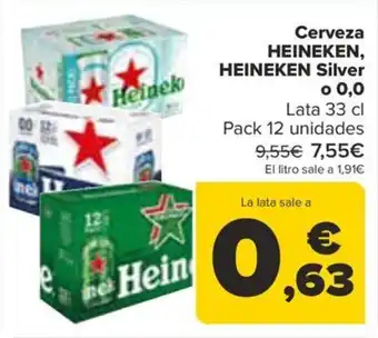 Carrefour Cerveza HEINEKEN, HEINEKEN Silver oferta