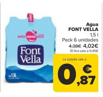 Carrefour Agua FONT VELLA oferta