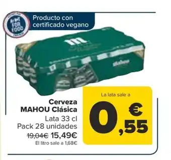 Carrefour Cerveza MAHOU Clásica oferta