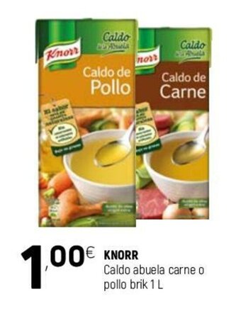 Coviran Knorr Caldo abuela carne o pollo brik 1l oferta