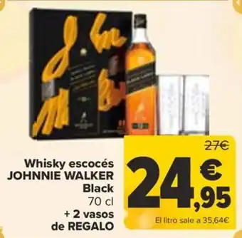 Carrefour Whisky escocés JOHNNIE WALKER Black oferta
