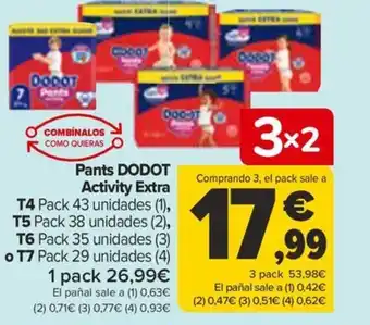 Carrefour Pants DODOT Activity Extra oferta