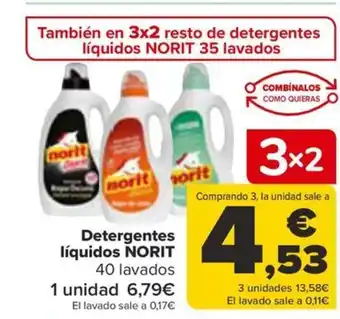 Carrefour Detergentes líquidos NORIT oferta