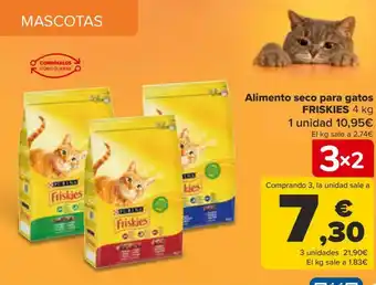 Carrefour Alimento seco para gatos FRISKIES 4 kg oferta