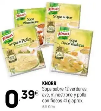 Coviran Knorr Sopa sobre 12 verduras oferta