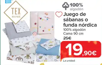 Carrefour Juego de sábanas o funda nórdica oferta