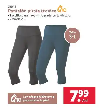 Lidl Pantalón pirata técnico oferta