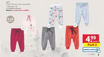 Lidl Pantalones de chándal oferta