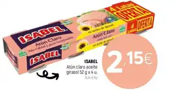 Coviran Isabel Atún claro aceite girasol 52 x 4u oferta