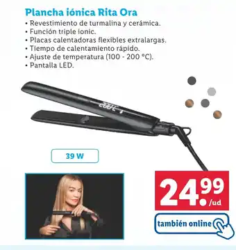Lidl Plancha iónica Rita Ora oferta