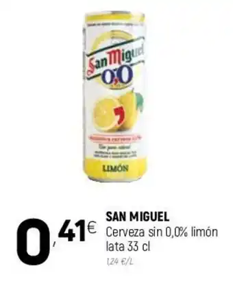 Coviran San Miguel Cerveza sin 0,0% limon lata 33cl oferta